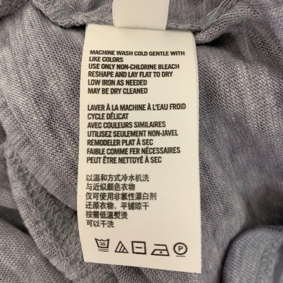 NWT Free People Astrid Textured Grey T-Shirt XS - Picture 8 of 8